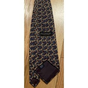 Brandini Le Collezioni Silk Tie Made‎ In USA green/beige    3720